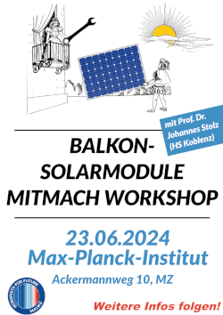 Workshop Balkonmodule Universität Mainz