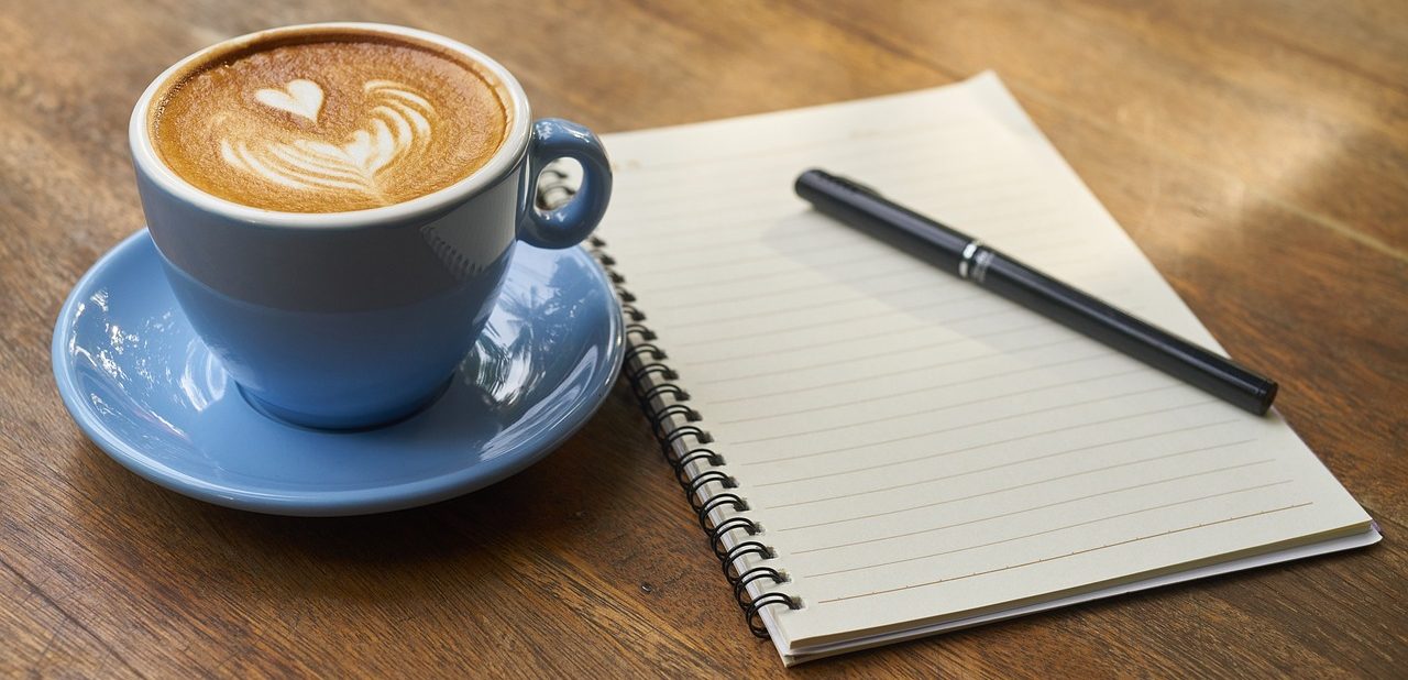 coffee, pen, notebook EnergieCafe Ingelheim